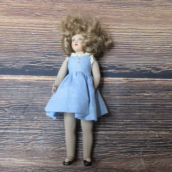 Set of 4 Antique Vintage Dolls 7 to 10.5" tall 1950s/1960s - Picture 6 of 11